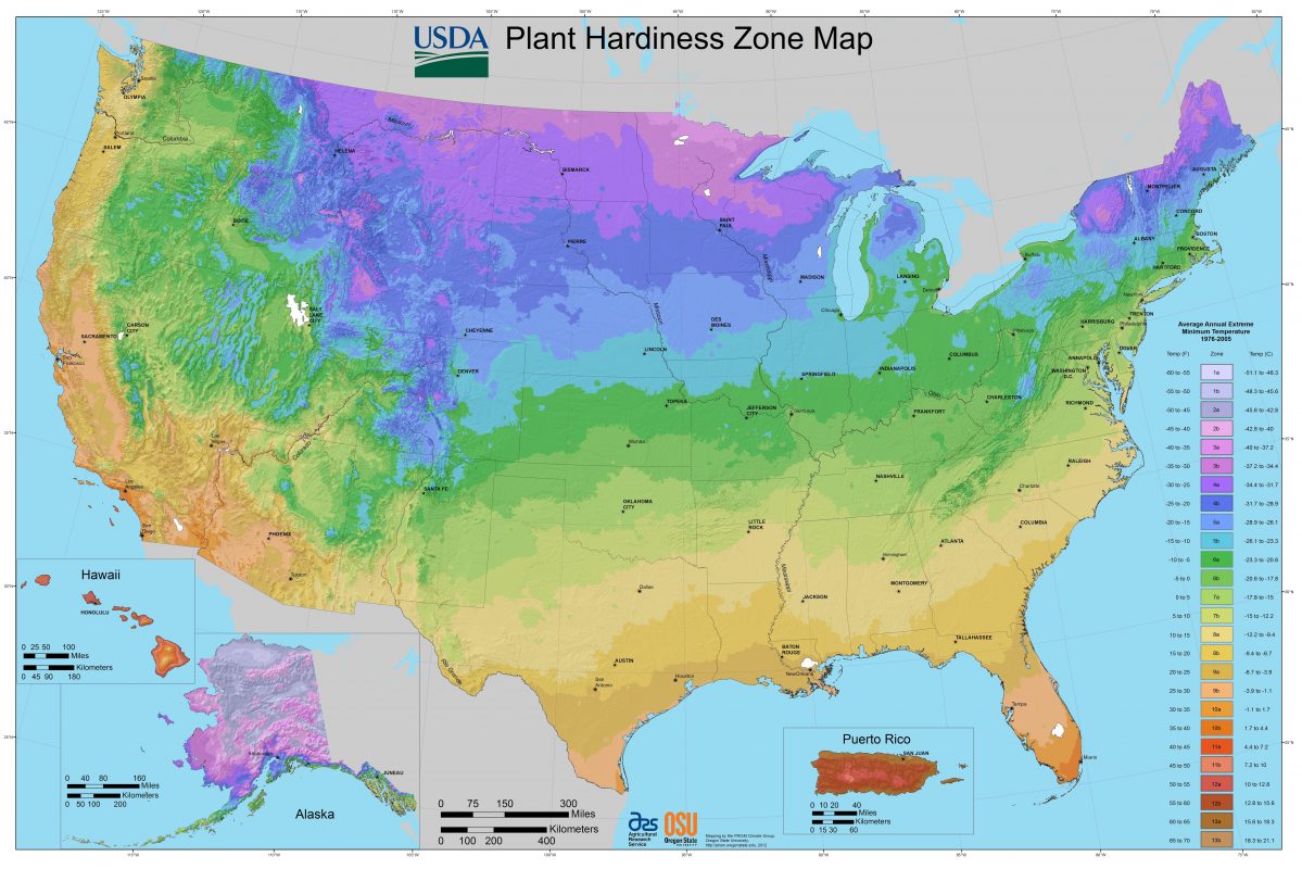 Climate zone map