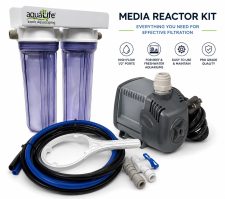 aquaLife Dual Canister Media Reactor Bundle kit with Sicce Pump