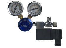 CO2 Regulator - Preset Valve + 2 Gauges with Solenoid