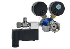CO2 Regulator - Preset Valve + 2 Gauges with Solenoid - Image 3