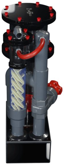 Bashsea Twisted Skimmer 6-24 up to 150 Gallons Black/Red - Image 2