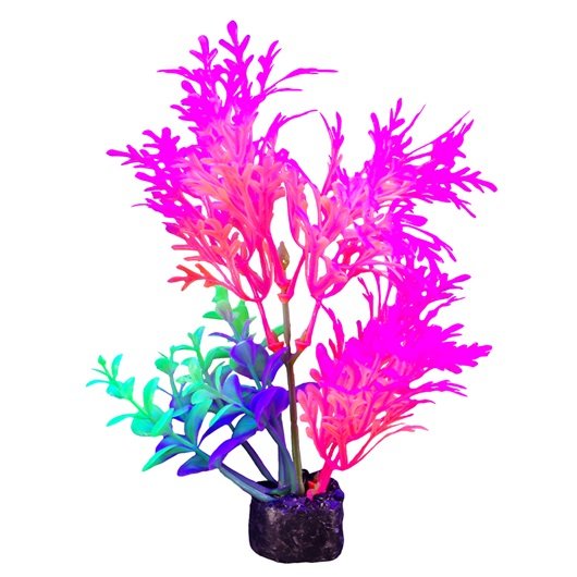 Marina iGlo Plant Orange and Pink 5.5in - Aquarium Connection