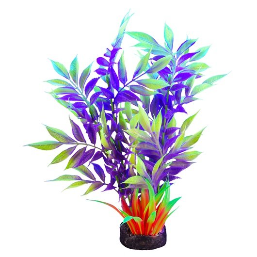 Marina iGlo Plant Purple and Yellow 7.5in - Aquarium Connection