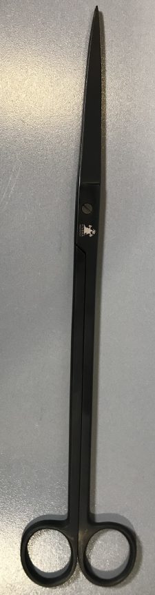 Straight Trimming Scissors - Black Oxide - 10" - Image 2