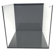 Brilliant Iconic Black Pearl 25 Gallon (LI) Ultra Clear Aquarium 18" x 18" x 18" - Black back & Black silicone