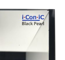 Serene Little Iconic Black Pearl 7.2 Gallon (LI) Ultra Clear Aquarium 23.6" x 7.5" x 9.4" - Black back, Blk silicone, thin ma - Image 2