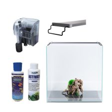 Mr Aqua Pure 7.13 Gallon Cube Aquarium 11.8 x 11.8 x 11.8 with aquarium, light and  filter<br/>** 1 - MRA123-Pure 7.13 Gal. C