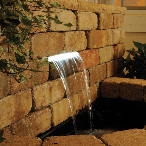 AQUANIQUE Lighted Waterfall LED Spillway 12-Inch Blue 