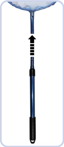 Pro Pond Net Square 16" Blue Telescoping Handle - Image 3