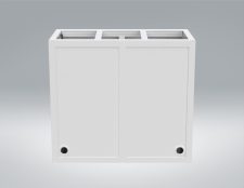 VIV Aluminum Cabinet 46x46x80cm White 18"x18"x31.5" Brilliant - Image 2