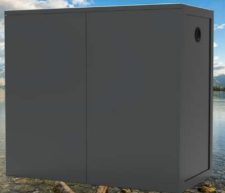 VIV Aluminum Cabinet 46x46x80 cm Gray 18"x18"x31.5" Brilliant - Image 2