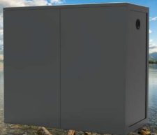 VIV Aluminum Cabinet 90x45x80 cm Gray 35.4x17.7x31.5" Fortune, Radiant & Stream