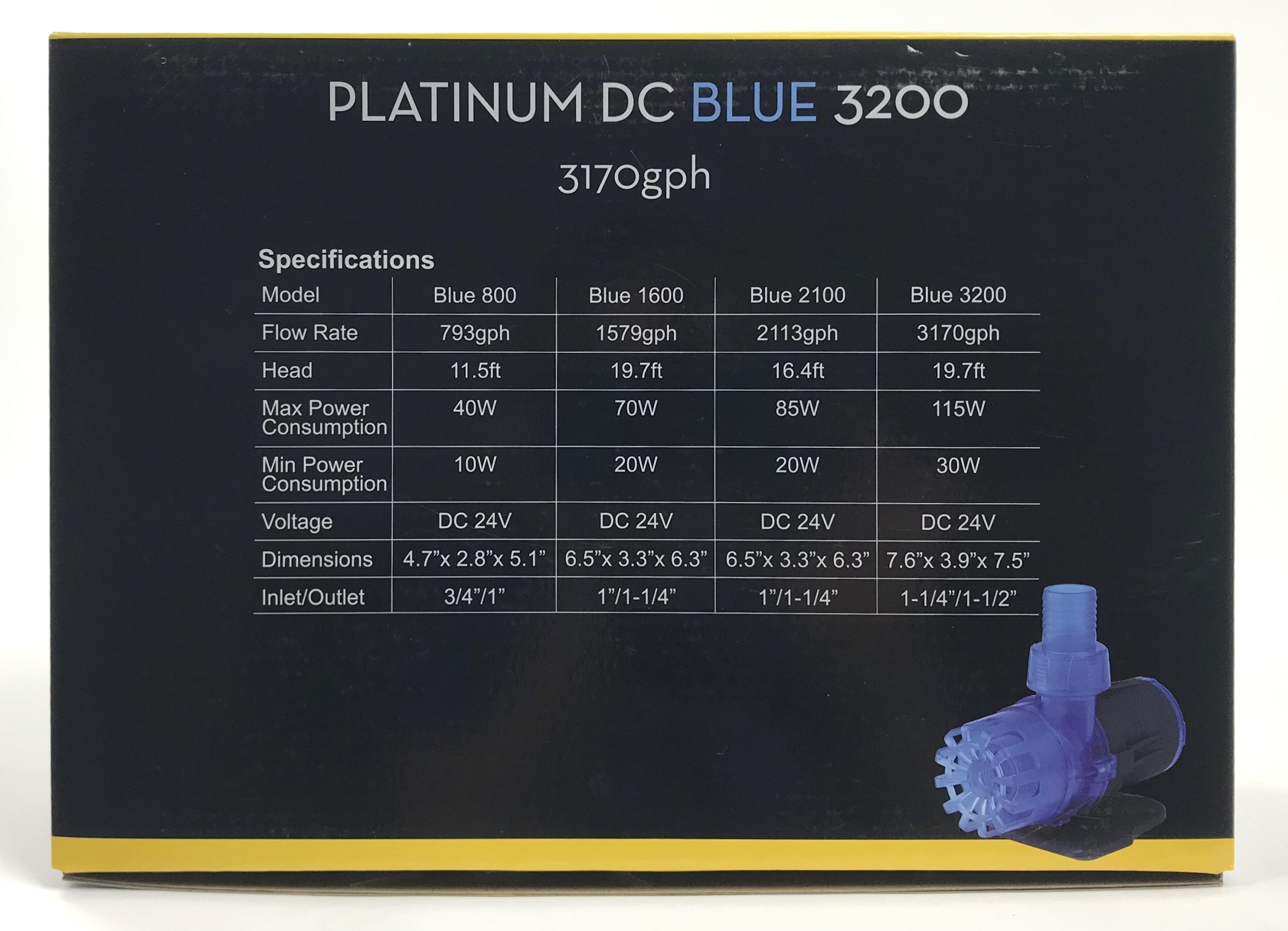 Platinum DC Blue 3200 Pump - 3170 gph - Image 12